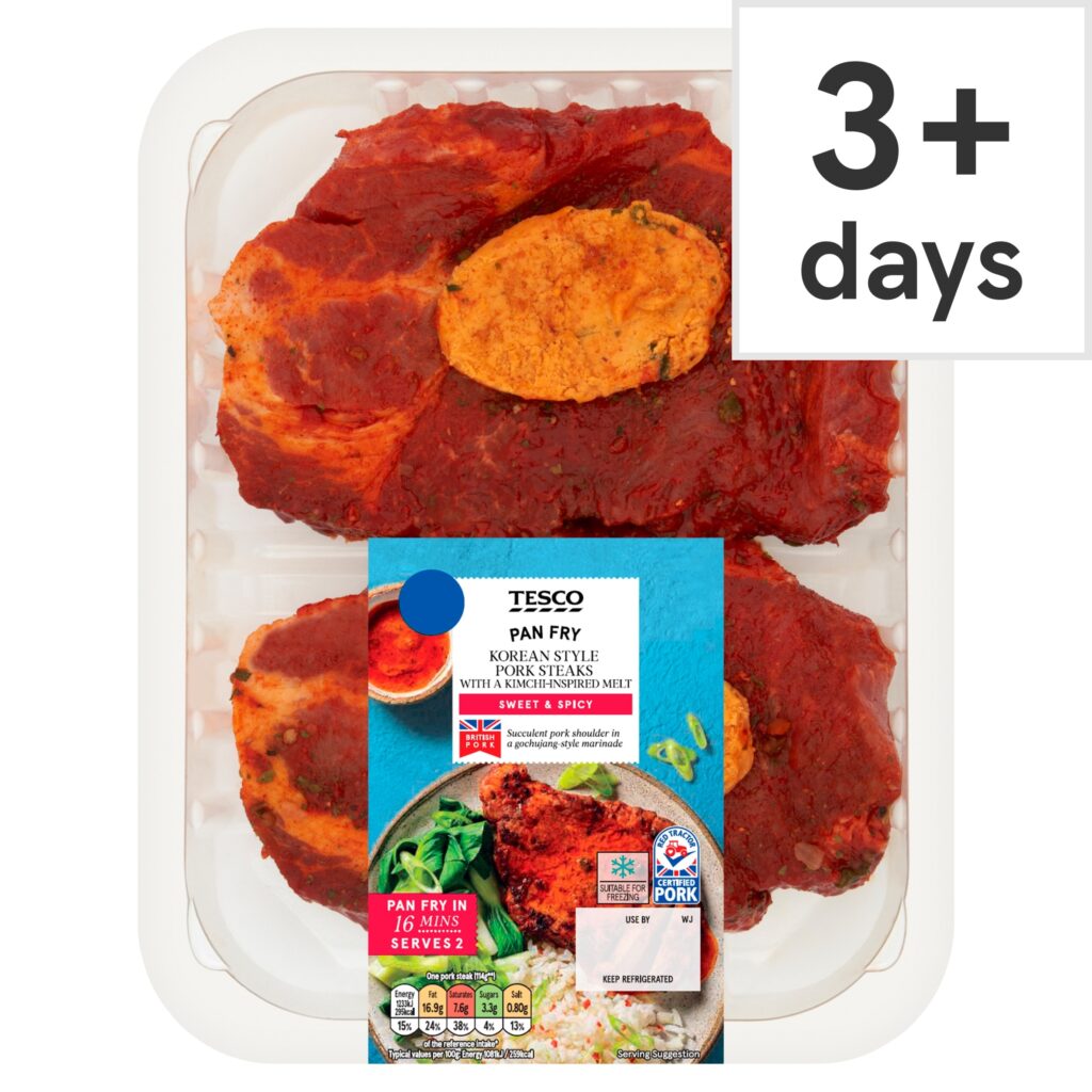 Tesco-Pan-Fry-Korean-Style-Pork-Steaks-with-a-Kimchi-Inspired-Melt-325G