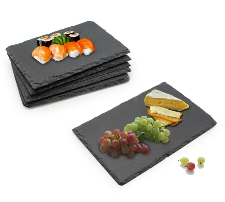 Van-Gogh-Slate-Dining-Food-Serving-Platter-Cheese-Board-Tray-22x16cm-24pcs-Grey-1
