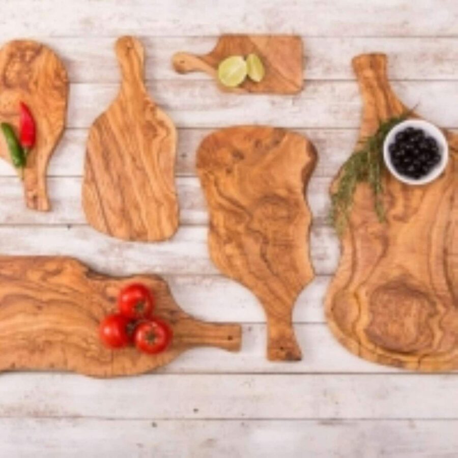 Verano-Spanish-Ceramics-Olive-Wood-Cheese-Board-w-Handle-40cm-Brown-4