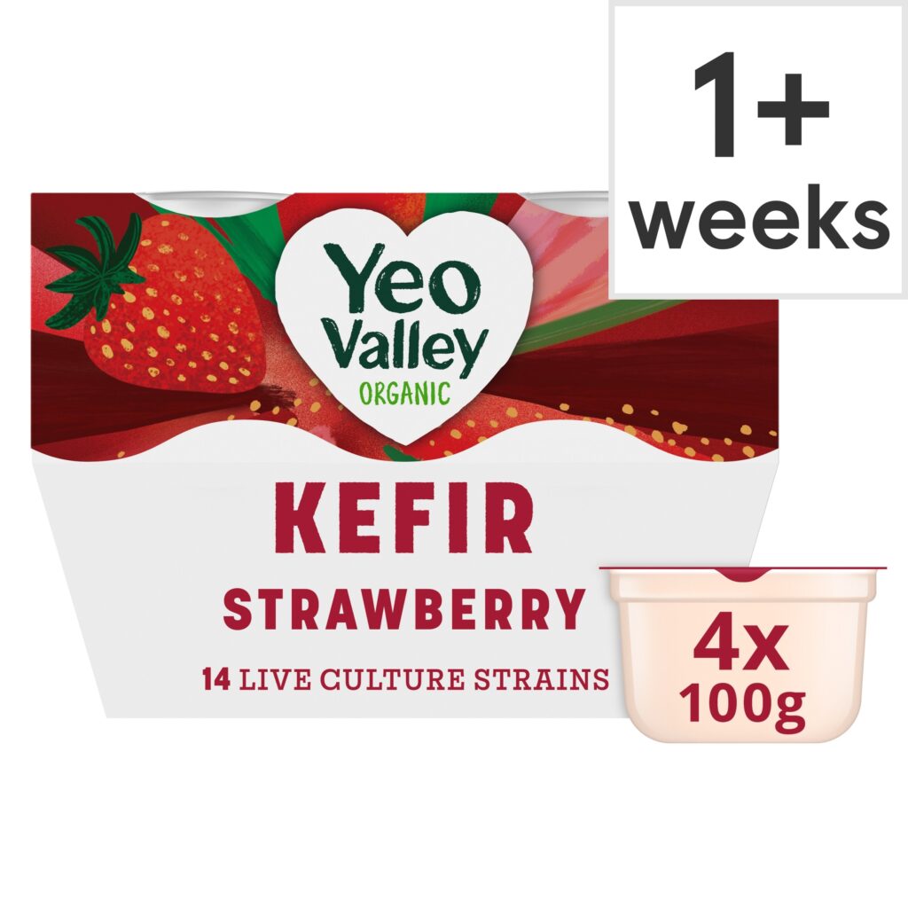 Yeo-Valley-Organic-Kefir-Strawberry-4-x-100g