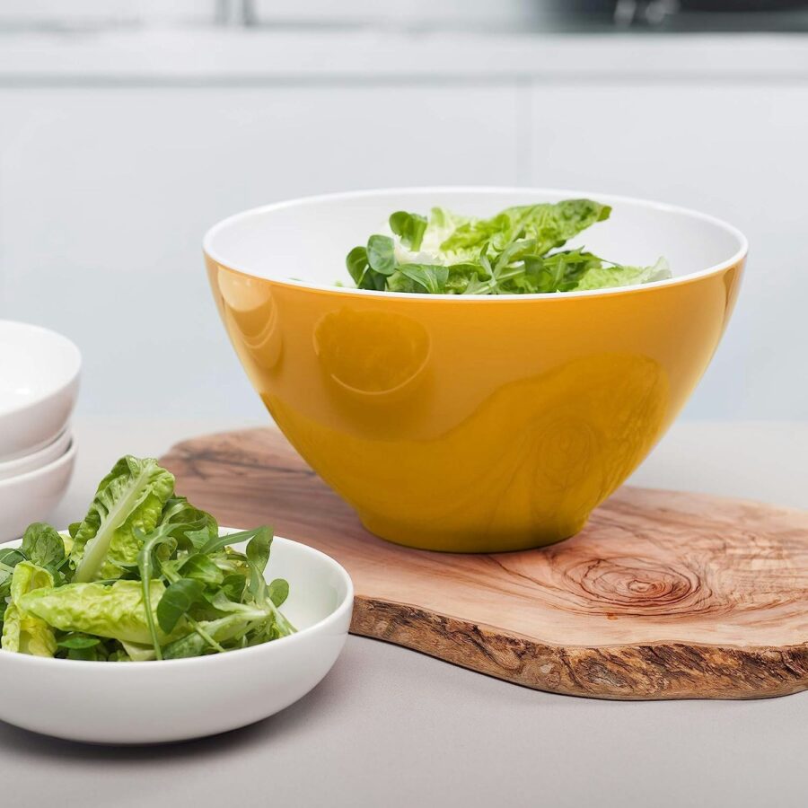 Zeal-Melamine-Salad-Bowl-26cm-Mustard-Yellow-2
